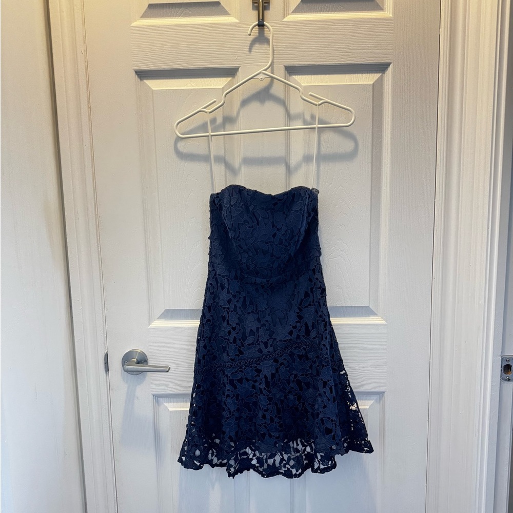 Navy blue lace dress